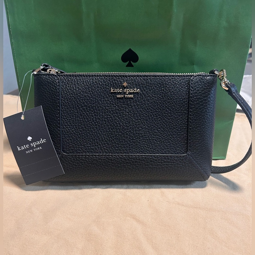 Kate Spade Black padded  Leather convert wristler